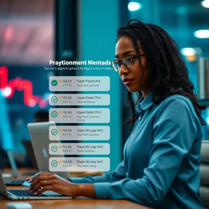 Safe and Trusted Payment Methods for Online Trade in Nigeria Graphic showing secure digital payment options for Nigerian online traders