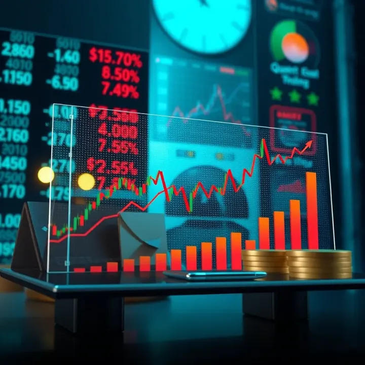 Graph showing trading account performance with increasing profit trends