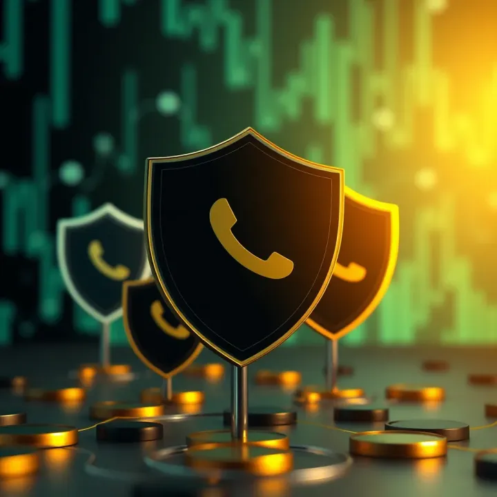 Ensuring Safety and Security in Nigerian Crypto WhatsApp Groups Illustration of a secure digital network with shields, representing protection against scams in online cryptocurrency communities