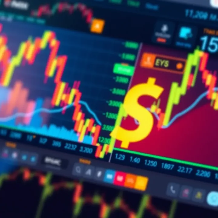 Abstract representation of financial charts and currency exchange symbols highlighting forex trading activity in Nigeria