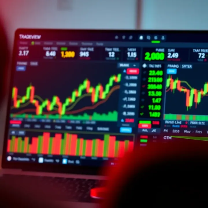 Dashboard view of Tradeview.com showing forex and commodities trading charts with various technical indicators