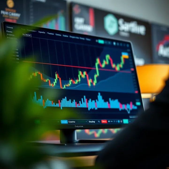 User interface of TradingView showing customizable chart options and trading tools for market analysis