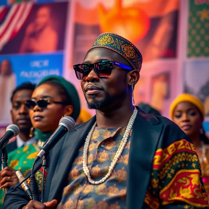 Artistic representation of Nigerian cultural elements reflecting Uche Paragon's contributions