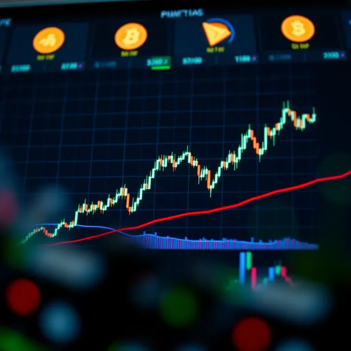 Graph illustrating a cryptocurrency price surge followed by a sharp drop symbolizing pump and dump scenario