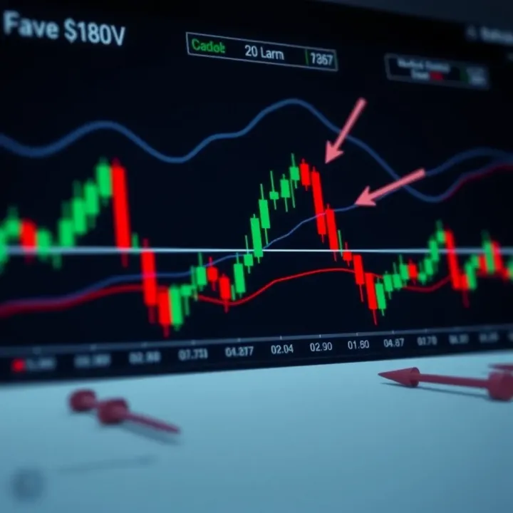 Illustration showing how deviation impacts forex order execution with shifting candlestick chart and arrows