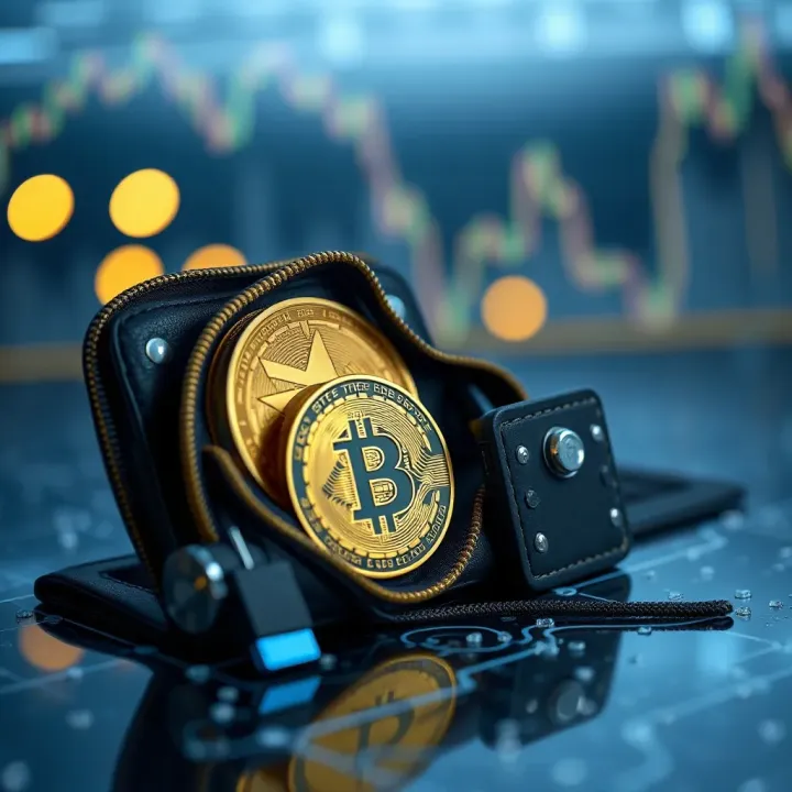 Secure Digital Wallet Symbolizing Long-Term Crypto Holding Illustration of a digital wallet securely storing various cryptocurrencies symbolizing long-term holding