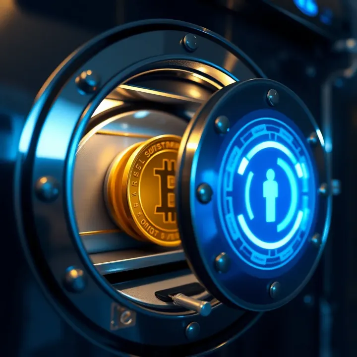 Secure digital vault symbolizing robust security measures for cryptocurrency storage