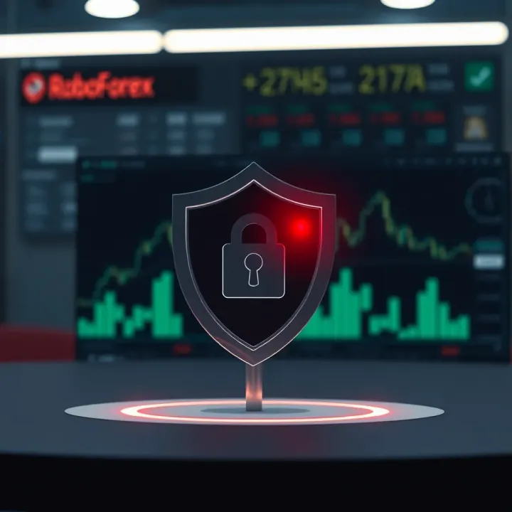 Ensuring Account Security on RoboForex for Nigerian Traders Secure access shield symbolizing protection of trading accounts on RoboForex