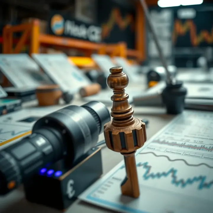 Visual representation of tools and resources used in predicting weather, market fluctuations, and social trends
