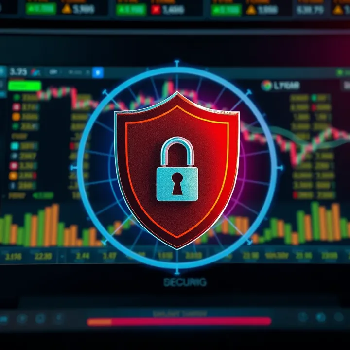 Security shield icon representing online trading safety and data protection