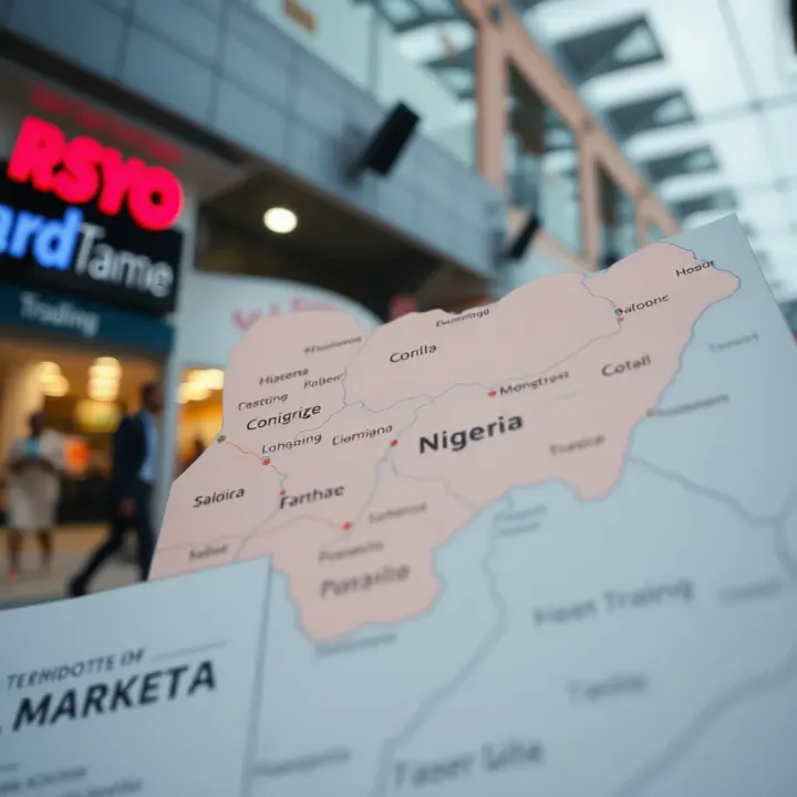 Map highlighting key vital markets within Nigeria and their economic impact