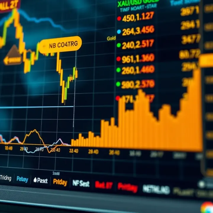 Chart showing gold price fluctuations against US dollar with Nigerian market data