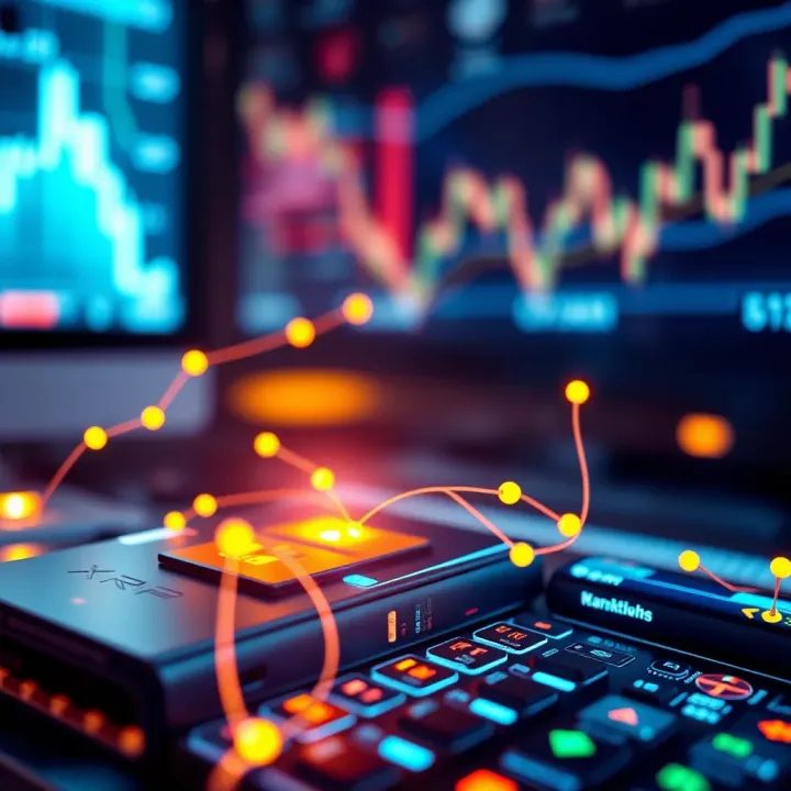 Conceptual graphic showing blockchain technology and digital connections representing regulatory and technological advancements impacting XRP adoption in Nigeria
